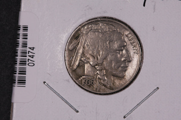 1936-S Buffalo Nickel, Average Circulated Coin.  Store #07474