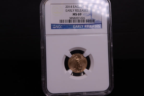 2014 $5 Gold American Eagle. NGC Certified MS69