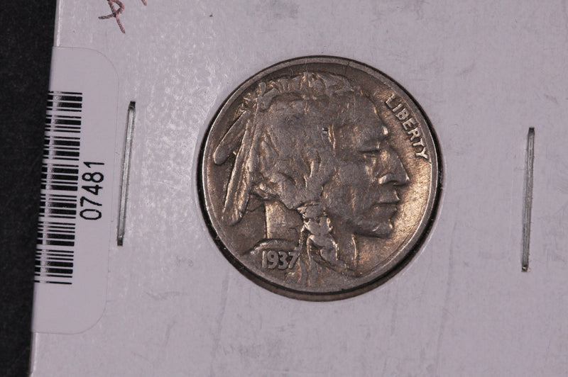1937 Buffalo Nickel, Average Circulated Coin.  Store