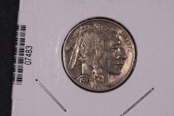 1937 Buffalo Nickel, Average Circulated Coin.  Store #07483