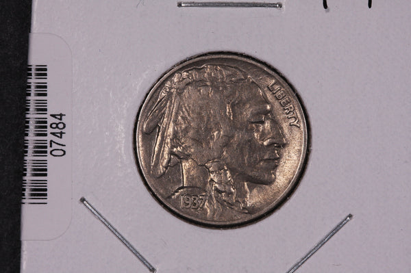 1937 Buffalo Nickel, Average Circulated Coin.  Store #07484