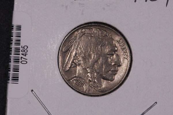 1937 Buffalo Nickel, Average Circulated Coin.  Store Sale #07485