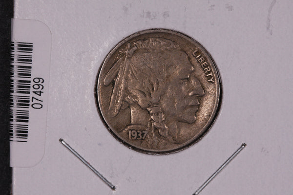 1937-S Buffalo Nickel, Average Circulated Coin.  Store Sale #07499