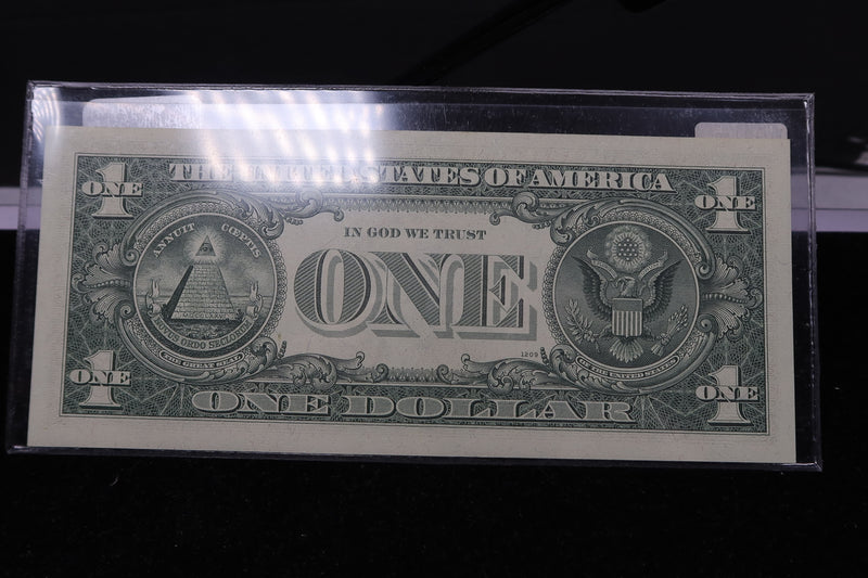 1969 $1 Federal Reserve Note. "CA" Radar Note, Crisp UN-Circulated. Store