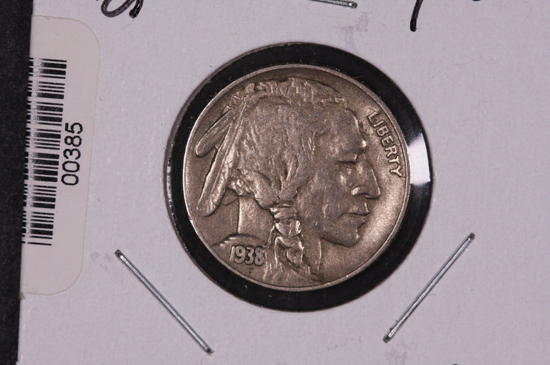 1938-D Buffalo Nickel, Average Circulated Coin.  Store Sale