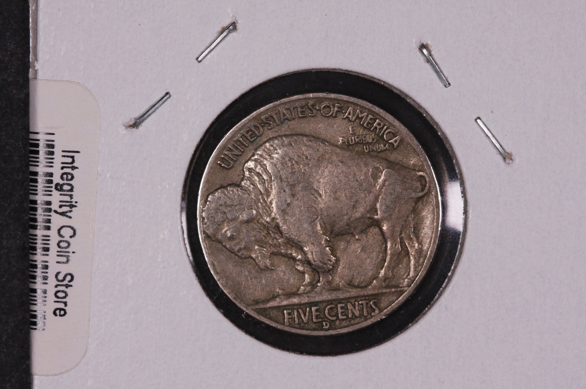 1938-D Buffalo Nickel, Average Circulated Coin.  Store Sale #00385