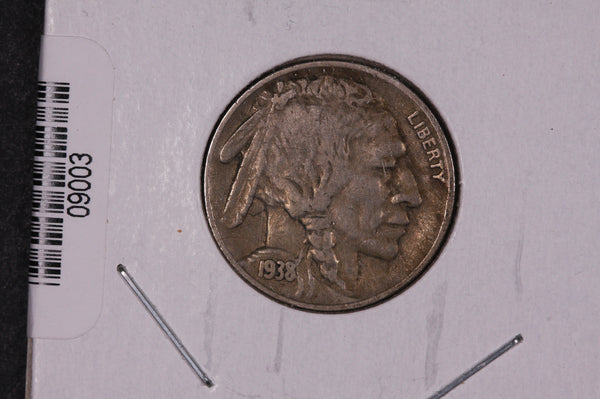 1938-D Buffalo Nickel, Average Circulated Coin.  Store Sale #09003