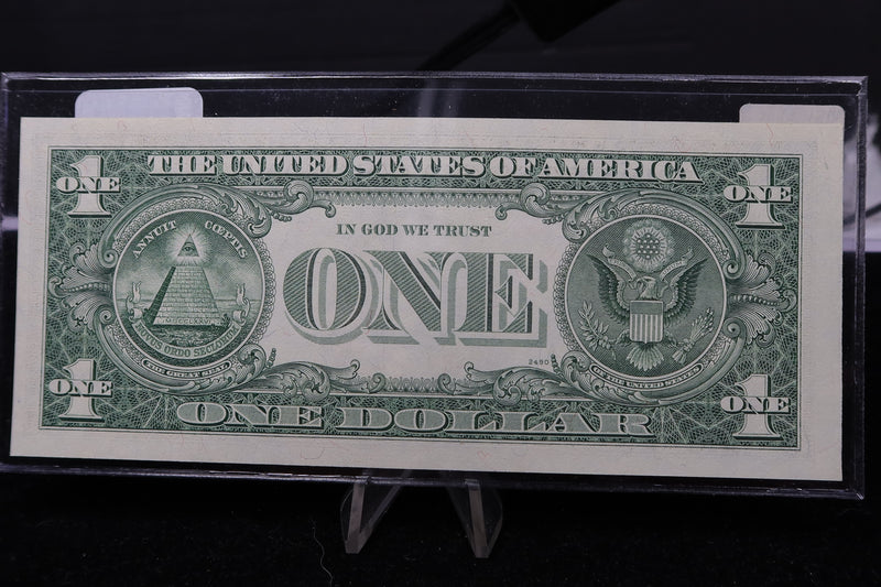 1981 $1 Federal Reserve Note. "HA" Radar Note, Crisp UN-Circulated. Store