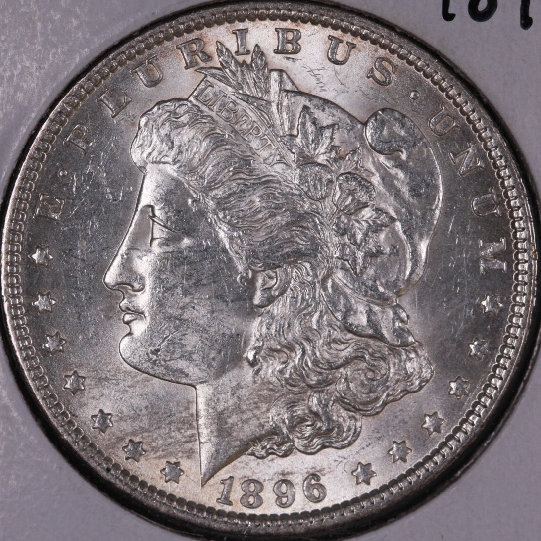 1896 Morgan Silver Dollar, Mint State Uncirculated Coin, Store #0DR0369