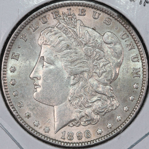 1896 Morgan Silver Dollar, Mint State Uncirculated Coin, Store #DR0367