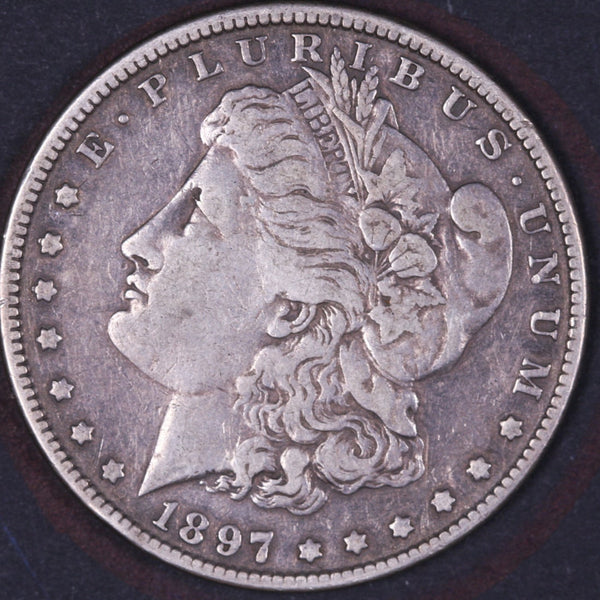 1897 Morgan Silver Dollar, Very Fine Circulated Coin, Store #DR0374
