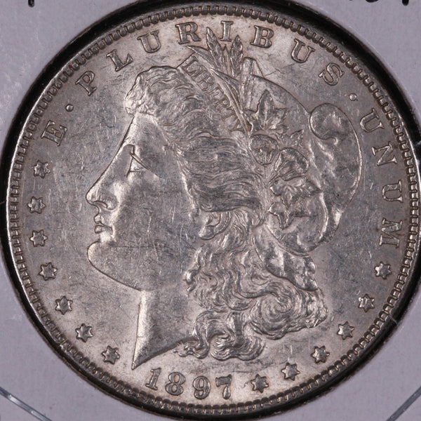 1897 Morgan Silver Dollar, Extra Fine Circulated Coin, Store #DR0373