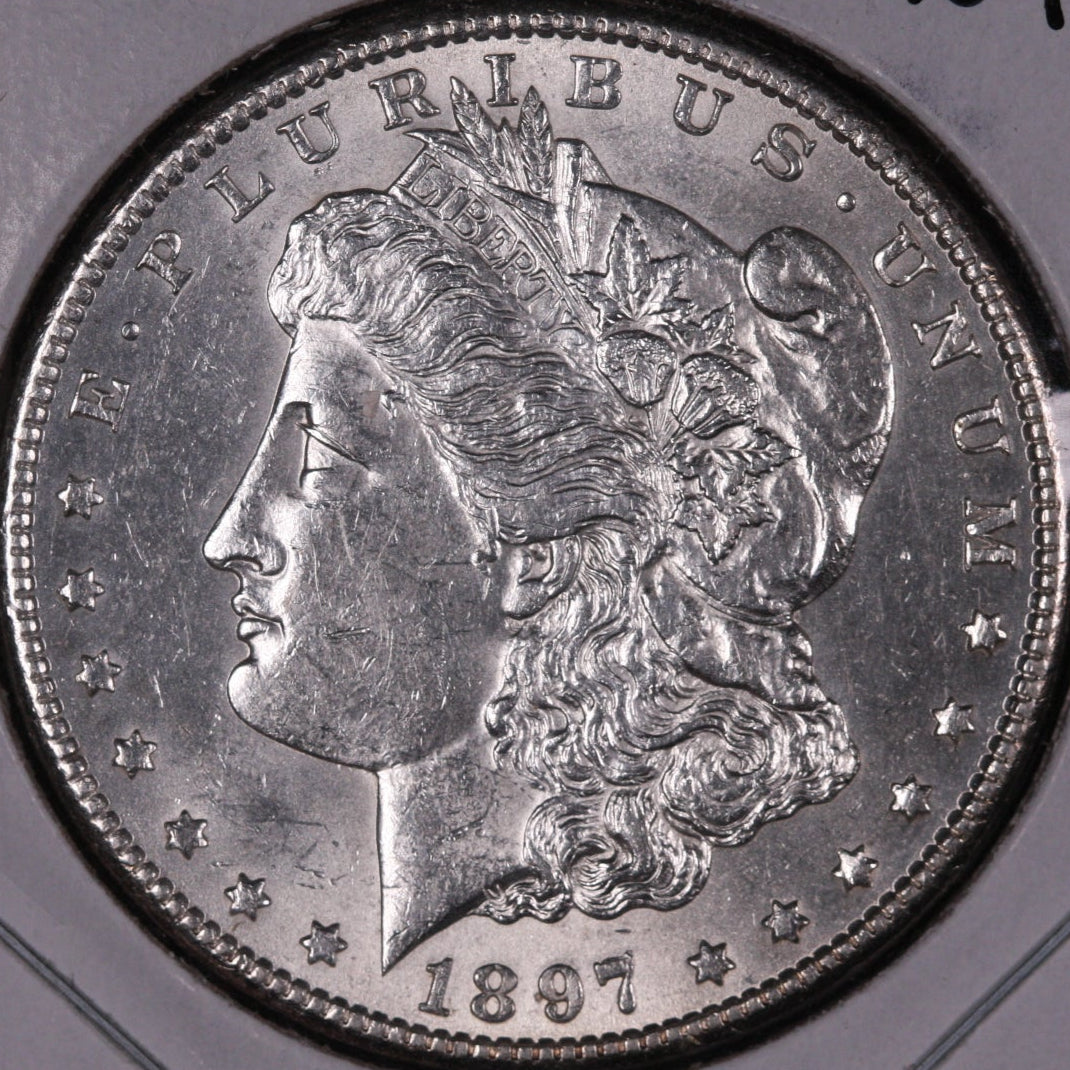 1897-S Morgan Dollar, Mint State Uncirculated Coin, Store #DR0376