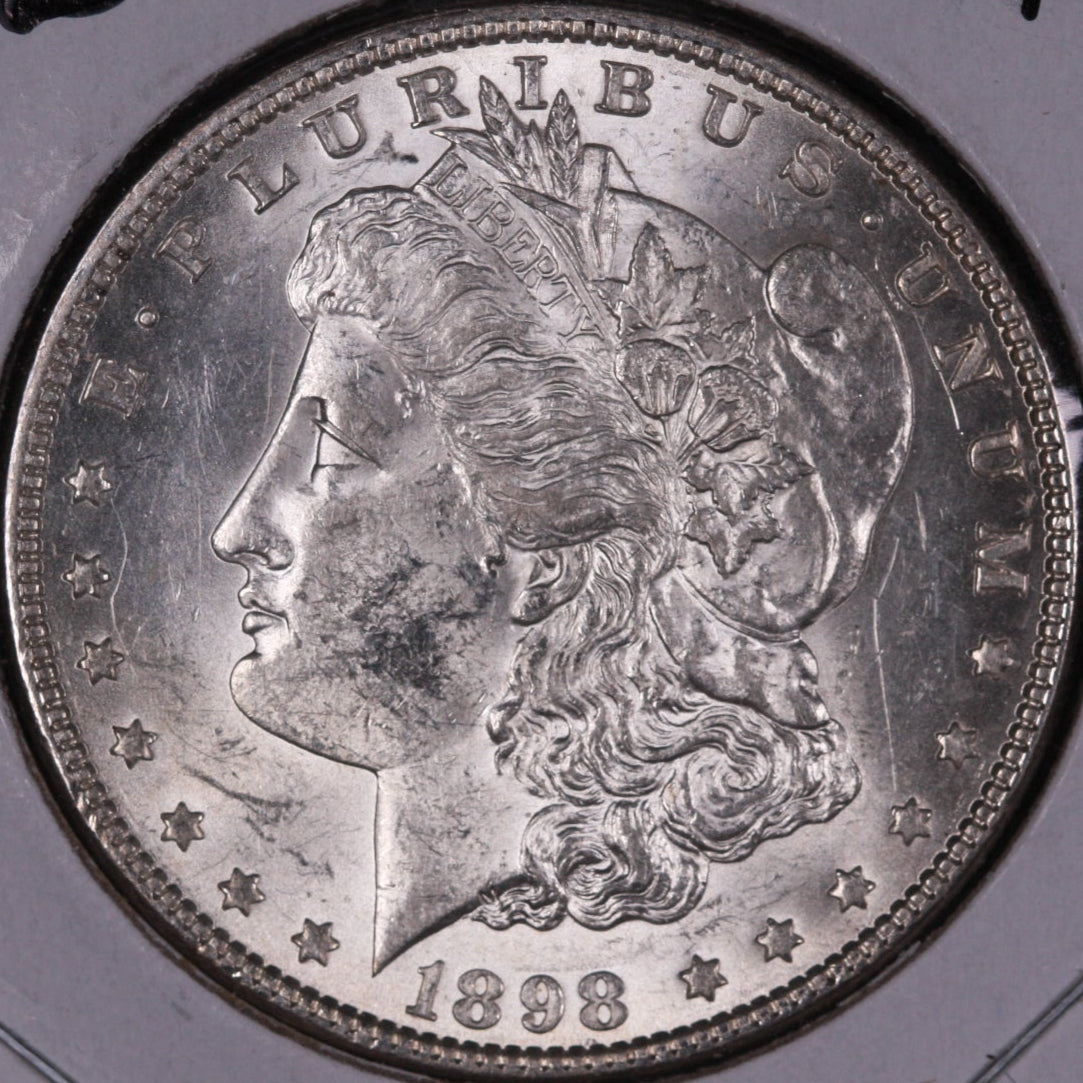 1898 Morgan Dollar, Mint State Uncirculated Coin, Store #DR0387