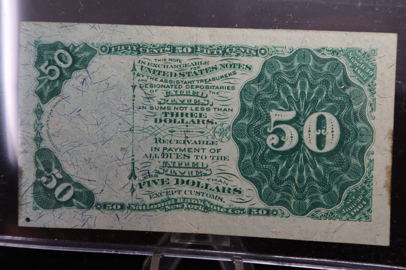 1864 Fifty Cent Fractional Currency. Affordable Type Currency.