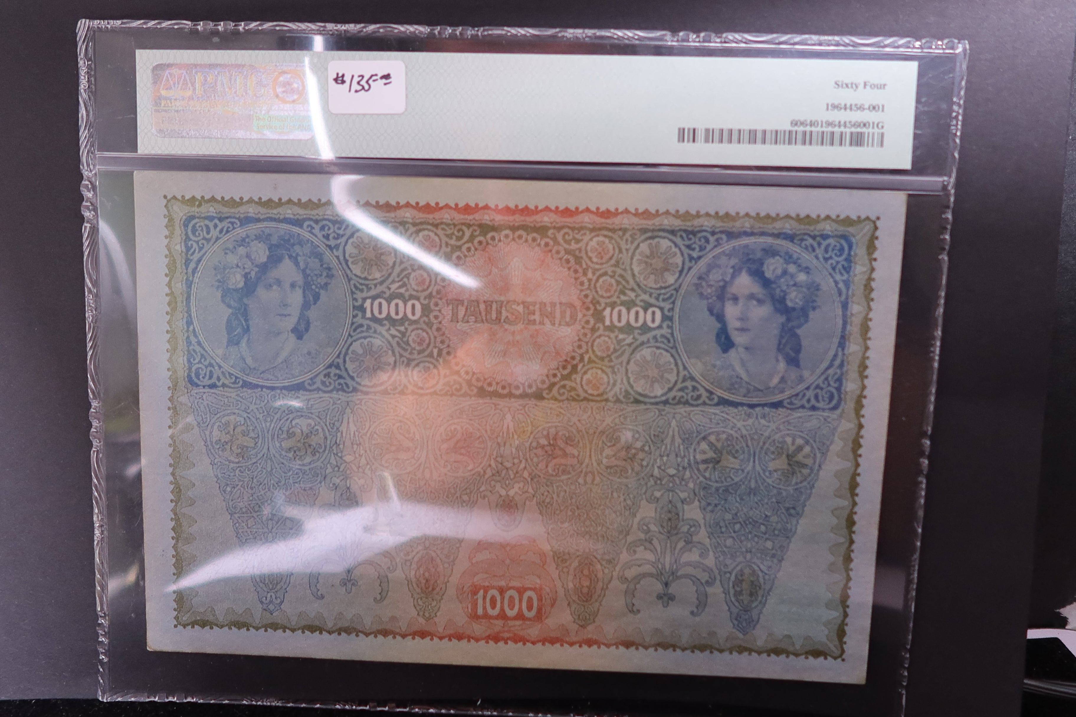 1902 Austria, Oesterreichisch-Ungarische Bank. 1000 Kronen. PMG CU-64 #01005