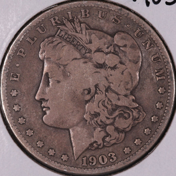 1903-S Morgan Silver Dollar, Fine+ Circulated Coin, Store #DR0425