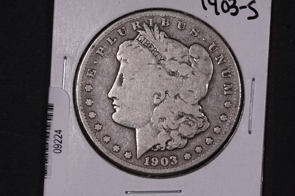 1903-S Morgan Silver Dollar, Affordable Collectible Coin, Store #09224