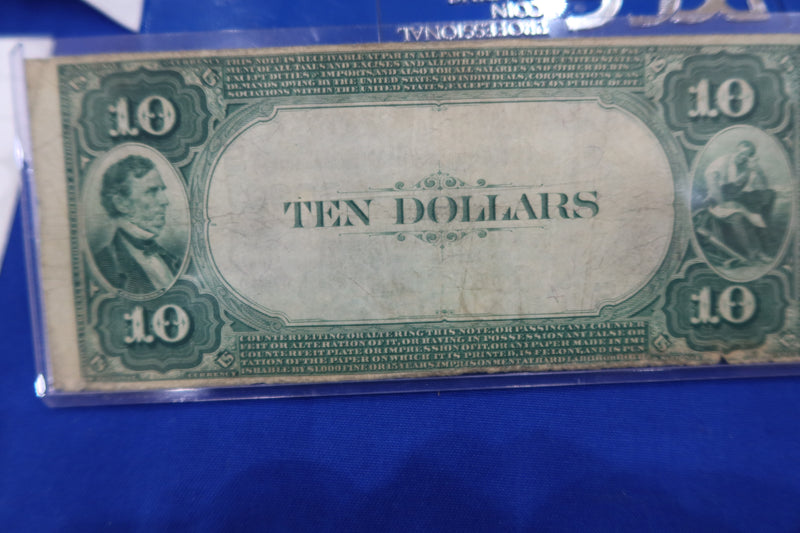 1882 National Currency, "Norfolk, Virginia", Large Size Note. "Hard Note".