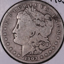 1903-S Morgan Silver Dollar, Very Good+ Circulated Coin, Store