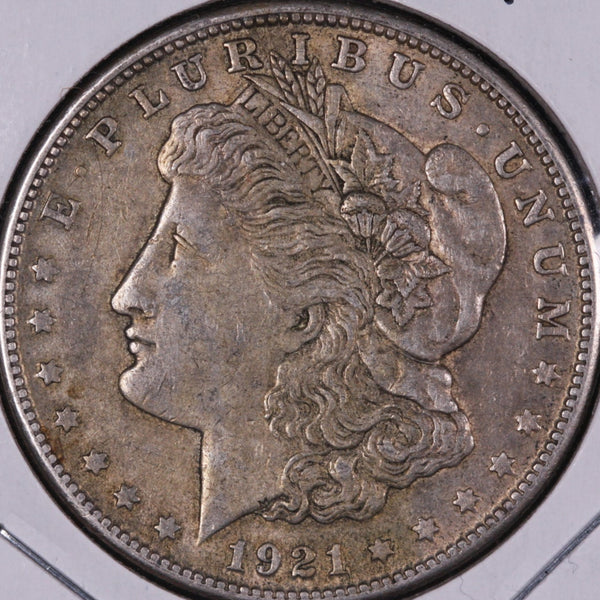 1921 Morgan Silver Dollar, Fine Circulated Coin, Store #DR0123