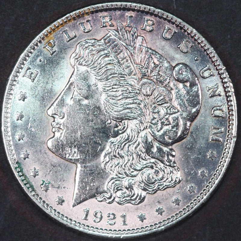 1921 Morgan Silver Dollar, Mint State Uncirculated Coin, Store