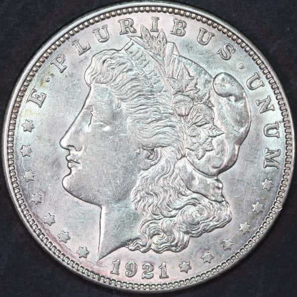 1921-D Morgan Silver Dollar, About Uncirculated Coin, Store #DR0469