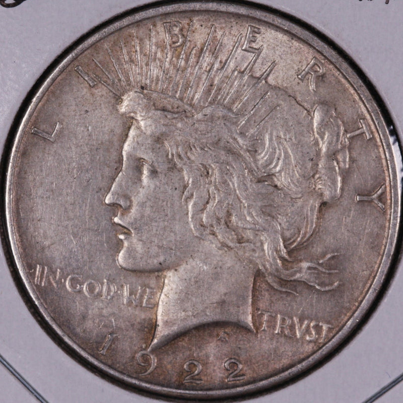 1922-D Peace Silver Dollar, Extra Fine Circulated Coin, Store