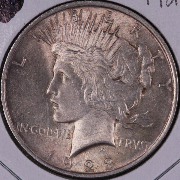 1923 Peace Silver Dollar, Mint State Uncirculated Coin, Store #DR0506
