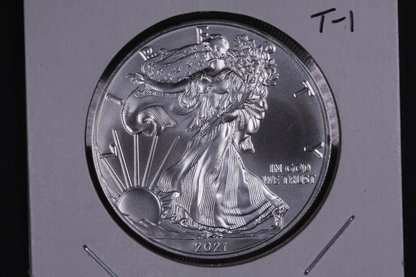 2021 American Silver Eagle. Type 1