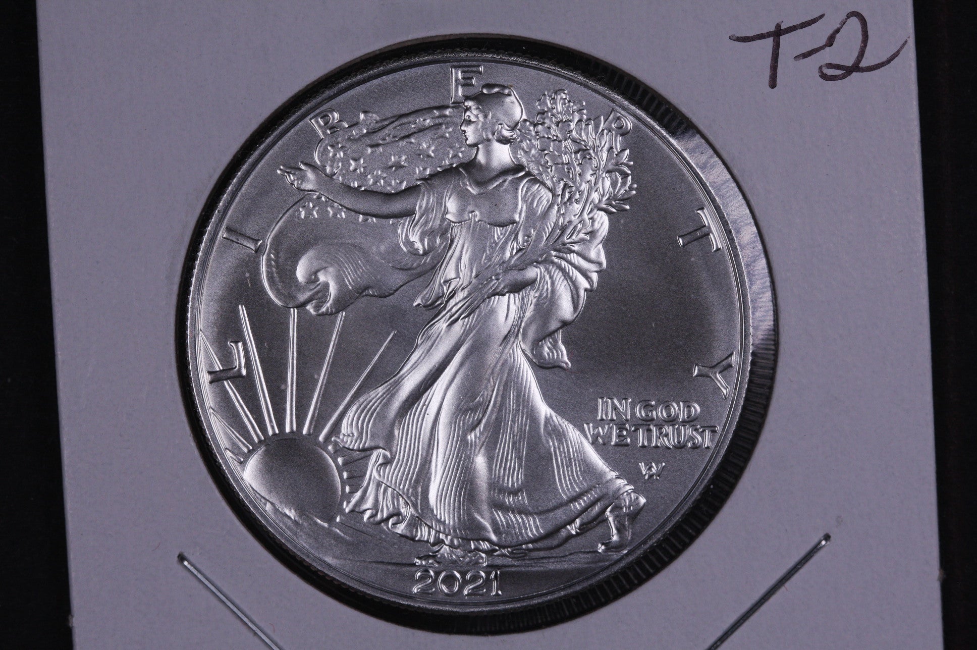 2021  American Silver Eagle. Type-2 Reverse. Fresh Inventory