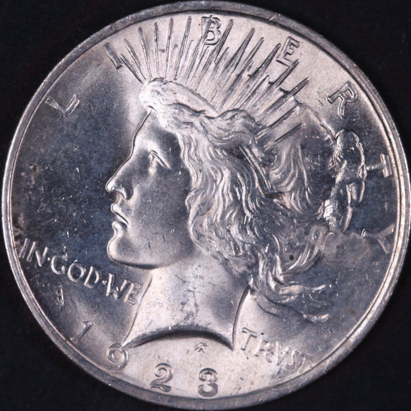 1923 Peace Silver Dollar, Gem Mint State Uncirculated Coin, Store