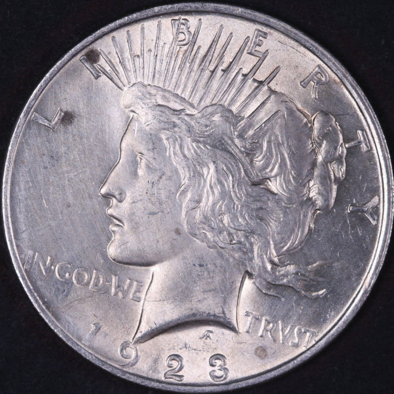 1923 Peace Silver Dollar, Mint State Uncirculated Coin, Store