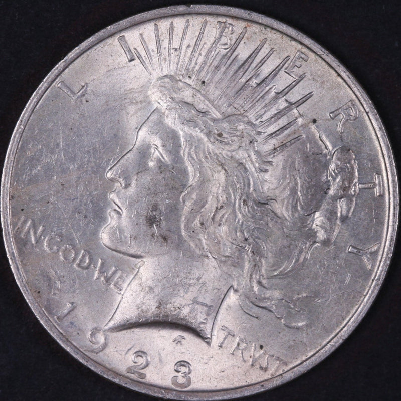 1923 Peace Silver Dollar, Mint State Uncirculated Coin, Store