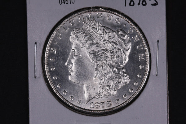1878-S Morgan Silver Dollar, Gem Brilliant UN-Circulated Coin. #04510