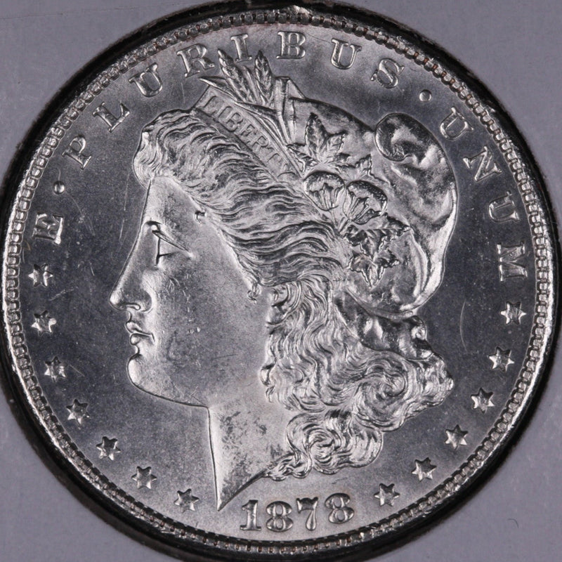 1878-S Morgan Silver Dollar, Gem Brilliant UN-Circulated Coin.