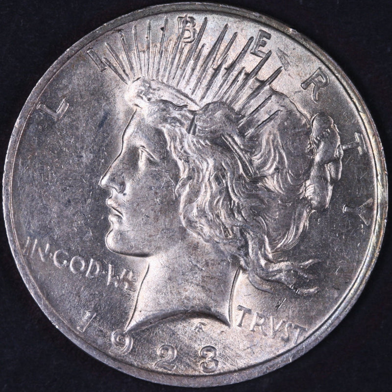1923 Peace Silver Dollar, Mint State Uncirculated Coin, Store
