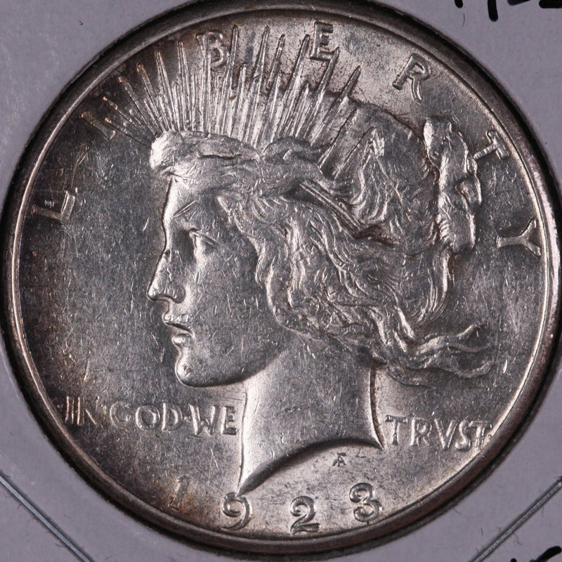 1923-S Peace Silver Dollar, Very Fine+ Circulated Coin, Store