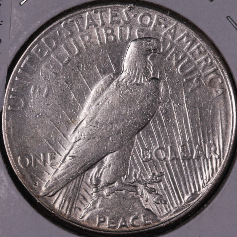 1923-S Peace Silver Dollar, Very Fine Circulated Coin, Store