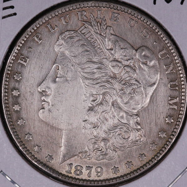 1879 Morgan Silver Dollar, Extra Fine+ Circulated Coin, Store #DR0138