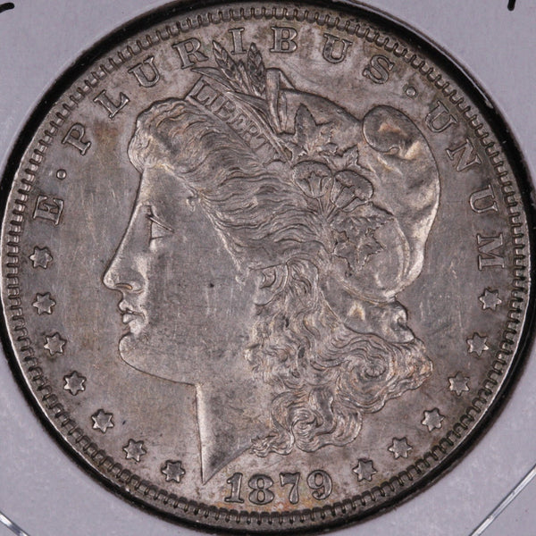 1879 Morgan Silver Dollar, Very Fine+ Circulated Coin, Store #DR0139