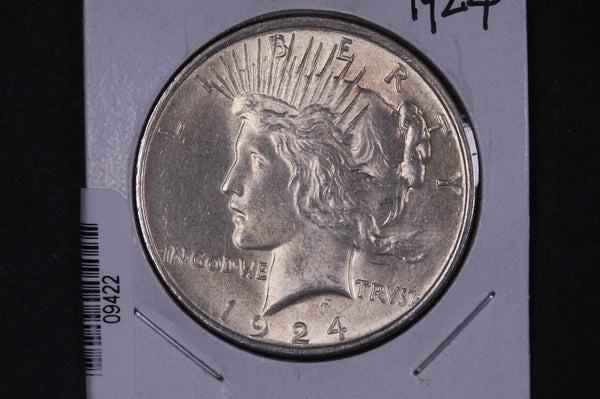 1924 Peace Silver Dollar, Affordable Collectible Coin, Store #09422