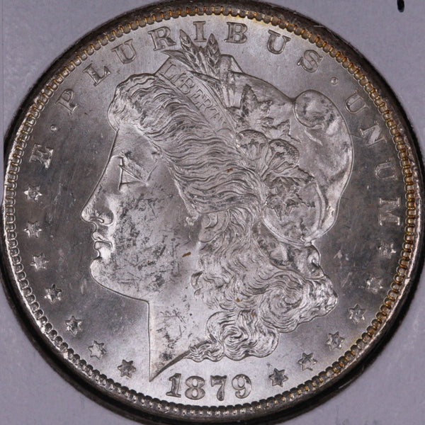 1879-S Morgan Silver Dollar, Mint State Uncirculated Coin, Store #DR0151
