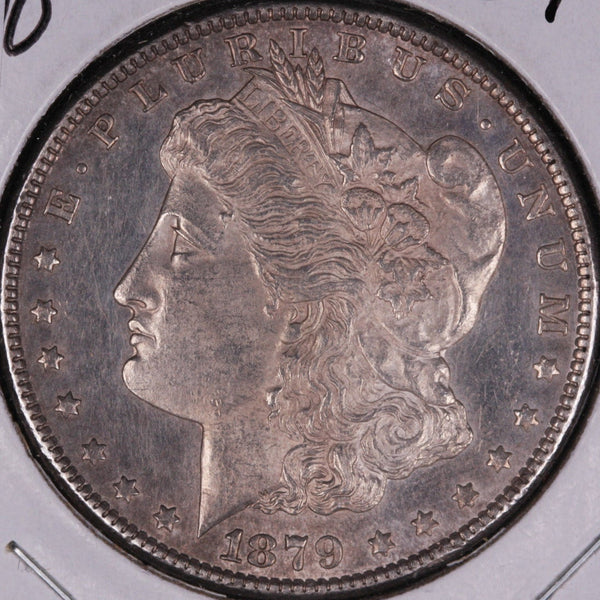1879-S Morgan Silver Dollar, Mint State Uncirculated Coin, Store #DR0148