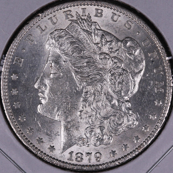 1879-S Morgan Silver Dollar, Mint State Uncirculated Coin, Store #DR0146
