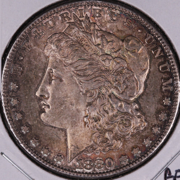 1880-S Morgan Silver Dollar, Gem Mint State Uncirculated Coin, Store #DR0165