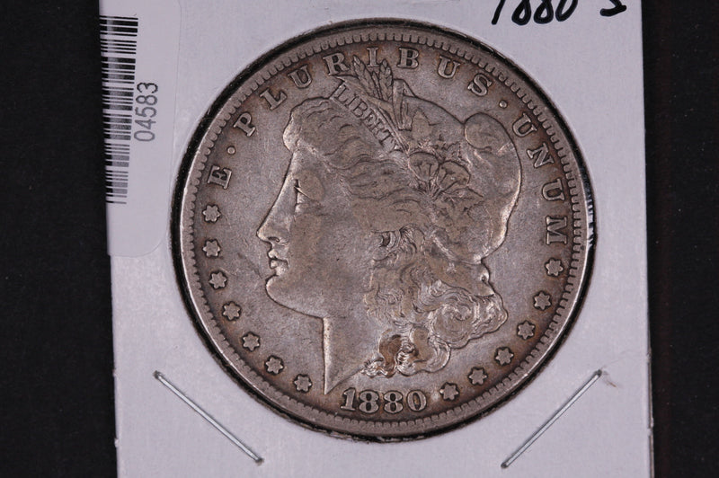 1880-S Morgan Silver Dollar, Circulated Coin,  Store
