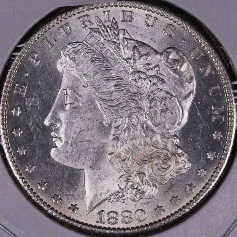 1880-S Morgan Silver Dollar, UN-Circulated Coin,  Store