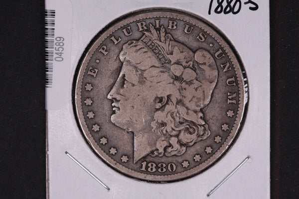 1880-S Morgan Silver Dollar,Circulated Coin,  Store #04588