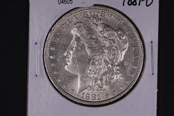 1881-O Morgan Silver Dollar, UN-Circulated Coin,  Store #04605